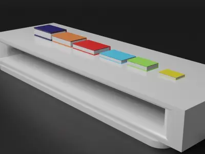 Pack Of Low Poly Books  Free low-poly 3D model