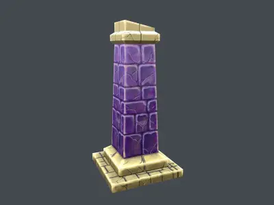 Low Poly Stylize Pillar Low-poly 3D model