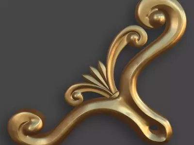 Ornamental Corner Set- Vol06 - Clean Quad Mesh - 4k PBR Textures 3D model