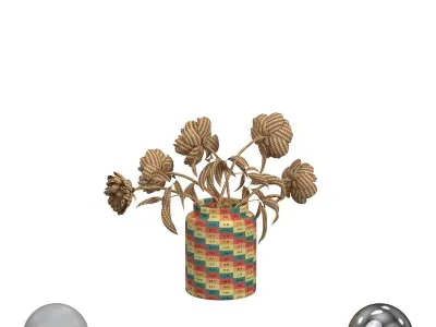 Light pink peonies  3D model