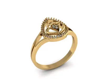 Jewelry Diamond Ring 3D Print Model 3D print model 30