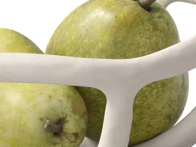 Nested bowl with pears 3D model