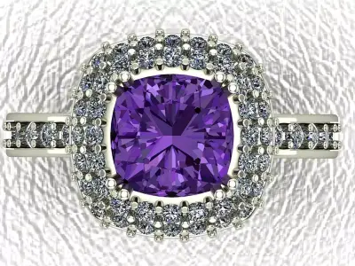 Cluster Engagement Ring  3D print model