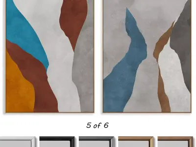 Abstract Painting Frame set 3D model