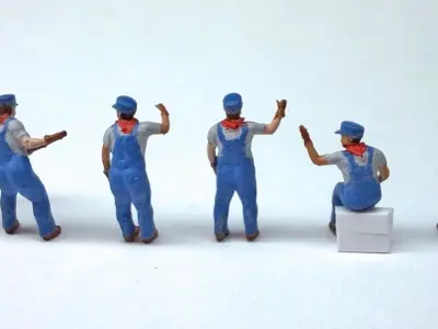 N Scale Steam Era Engineer Figures 3D print model
