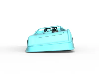 Super Dirt Late model while turning Scale 1 to 25 3D print model