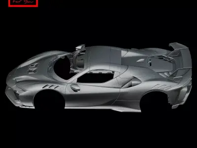 Ferrari SF90 XX 2023 Car body 3D model
