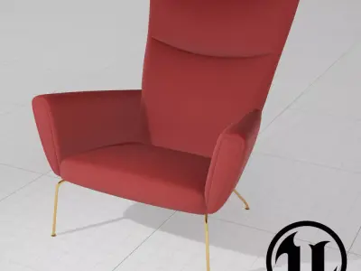 Wegner Wing Chair UE4 3D model