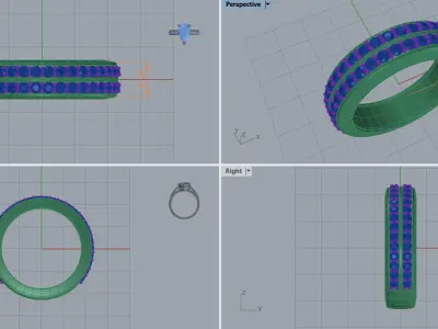 Ring Diamond Eternity 3D model