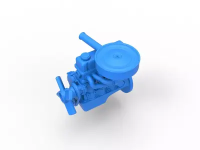 Engine of New Zealand Ministock car Scale 1 to 25 3D print model