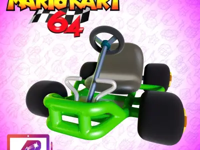 Mario Kart 64 Free 3D print model
