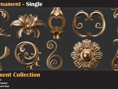 50 Ornament Single - Vol 08 3D model
