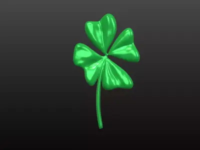 Four Leaf Clover STL Model for CNC and 3D Printing  Lucky Decor Free 3D print model