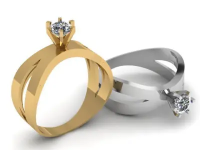 Luxury Engagement ring 3d Printable Model 3D print model