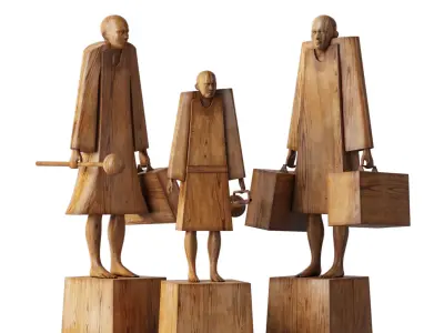 Family sculptures 3D model