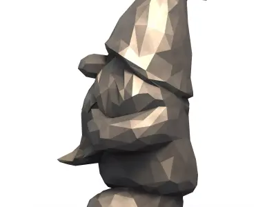 Low Poly Gnome Cute 3D Printable Figurine 3D print model
