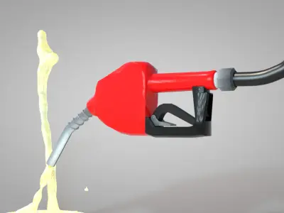 Fuel Nozzle Red 3D model