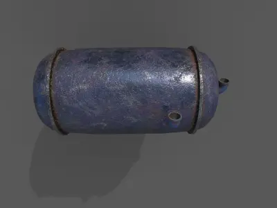 Old water tank-Version 002 Low-poly 3D model