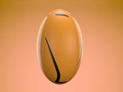Rugby Ball Low-poly 3D model