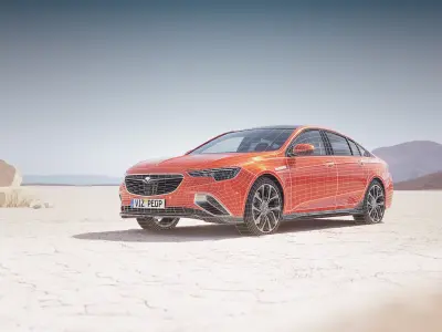 Family sedan unbranded 3D model