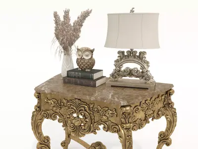 Classic European Style Console Table 16 3D model