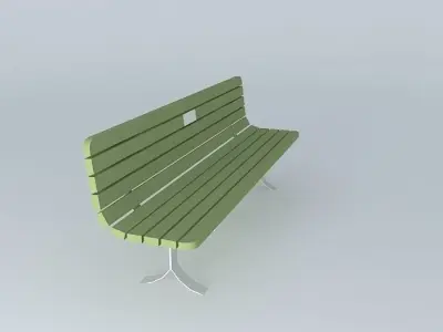 Green bench Free 3D model