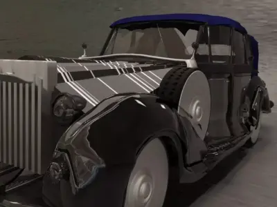 classic car model Low-poly 3D model