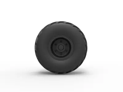 Offroad wheel 6 3D print model
