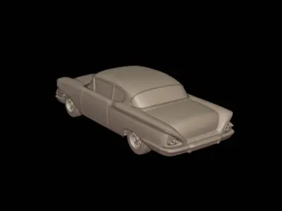 chevrolet biscayne 2 door sedan 1958  3D print model
