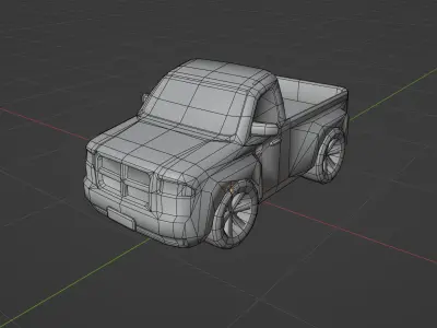Low Poly Van Car Low-poly 3D model