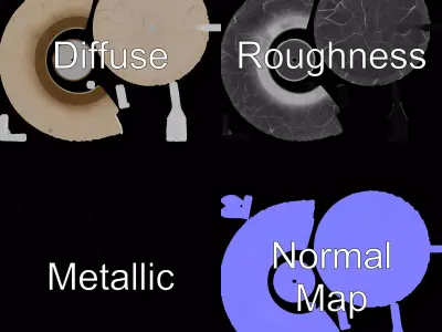 Elegant Marble Basin model pack Low-poly 3D model