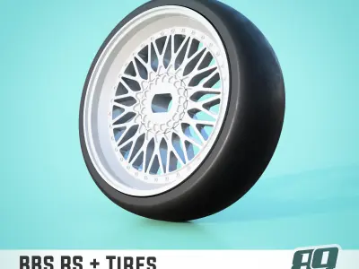 BBS RS wheels set for RC drifting wltoys miniz - multi offset 3D print model