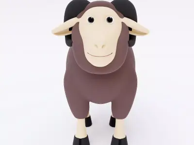 Sheep 3d model toy 3D model