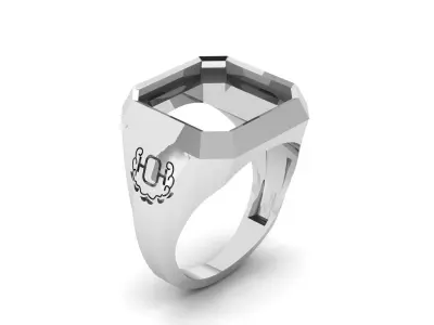 Square Signet Ring R 168 3D print model