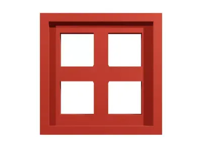 Brick Jaali style block Square 3D model