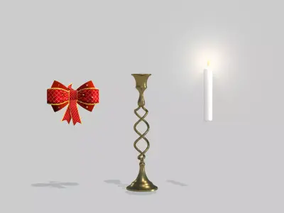 Christmas - Twist Chandelier 3D Model 3D model