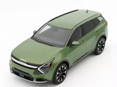 Kia EV9 2024 Electric SUV Modified Low-poly 3D model