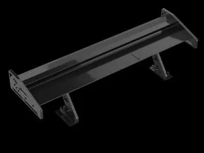 Spoiler carbon industrial part auto car mech 3D model