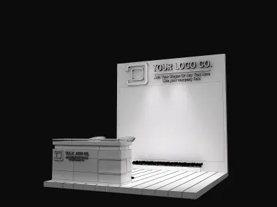 Booth Exhibition Stand a623c  3D model