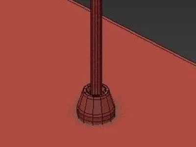 Chandelier circular with balls hanging from it 3D model