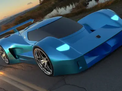 sport car  3D model shop