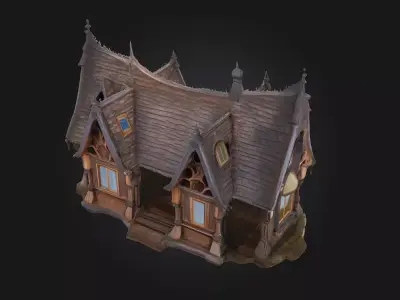 Gothic Cottage  A Cozy Dwelling with a Dark Enchanted Soul 3D model