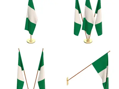 Nigeria Flag Pack 3D model