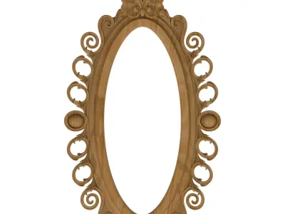 Carved picture frame STL 3D model 72