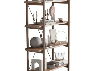 085 BROSA Dominic Narrow Bookshelf 00 3D model