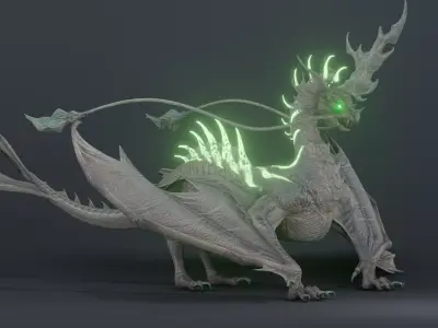 eOx Dragon - blender model Low-poly 3D model