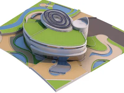 0019 - Organic Palace - 2Ds Drawing - 3Ds Files 3D model