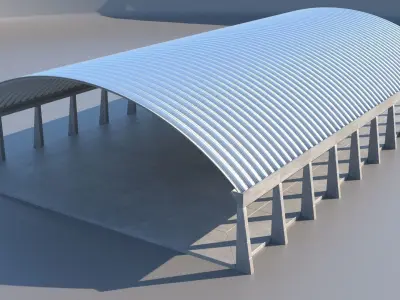 Arch roof 3D model