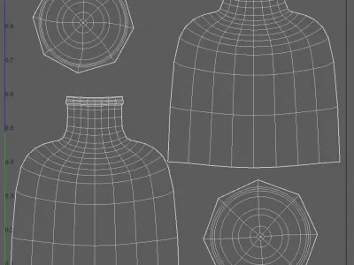 3D wine bottles 3D model