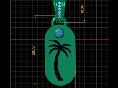 TREE PANDANT 3D PRINTABLE MODAL  3D print model